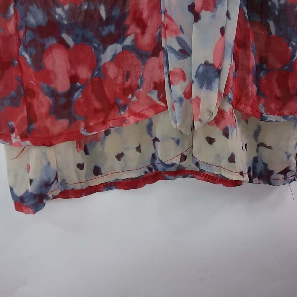 Mina UK M L Coral Poppy Flowy Dress - Picture 5 of 9